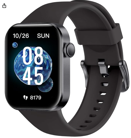 ساعة ذكية للرجال والنساء الرد / اجراء المكالمات بشاشة لمس كاملة 147 وضع رياضي لجوالات اندرويد واي او اس متوافقة مع متتبع اللياقة البدنية ومعدل ضربات القلب والنوم والاكسجين في الدم شفاف