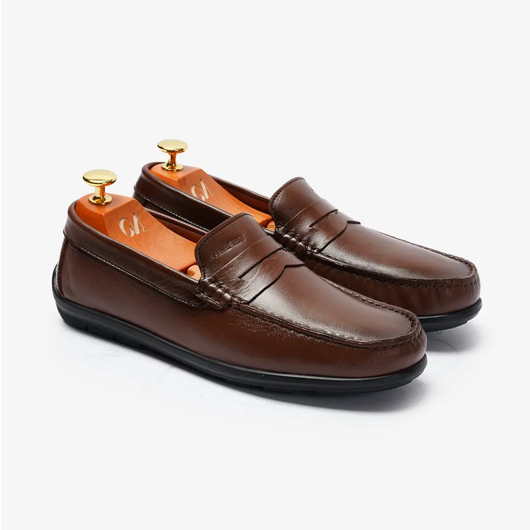 MOCASSIN JACK en Cuir, Marron – CL258