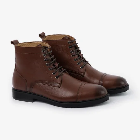 DRESS BOOT en Cuir, Tabac -CL663