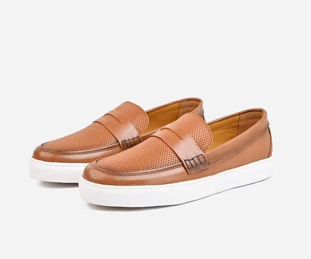 chaussures hommes en cuir gold