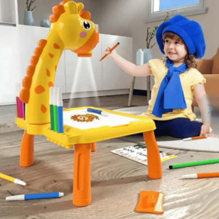 مكتب الرسم للأطفال مع جهاز عرض