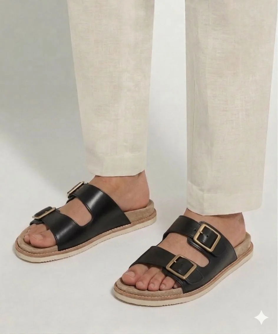 Sandale Boucle R Cuir