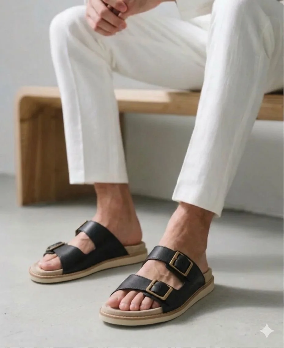 Sandale Boucle R Cuir
