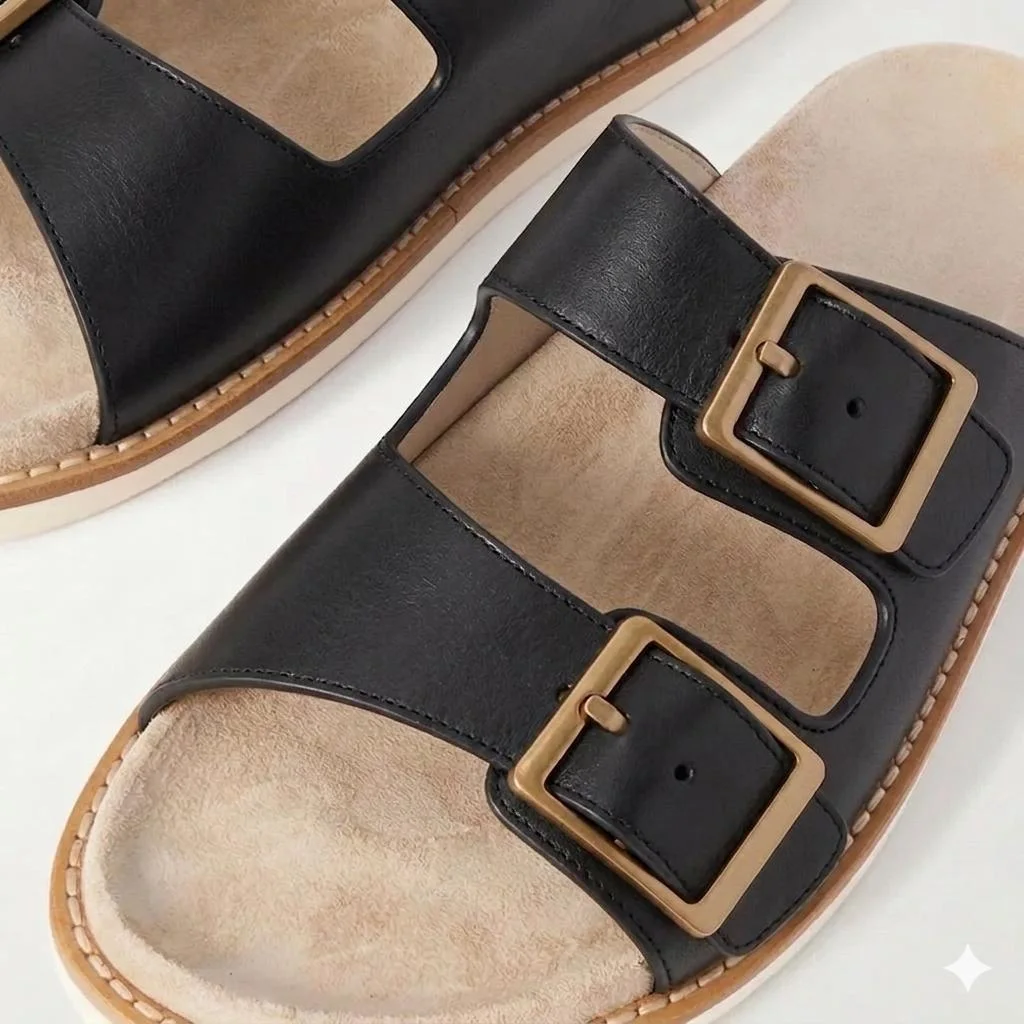 Sandale Boucle R Cuir