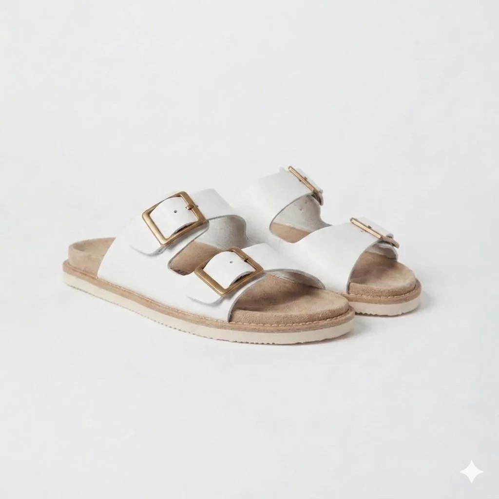 Sandale Boucle R Cuir