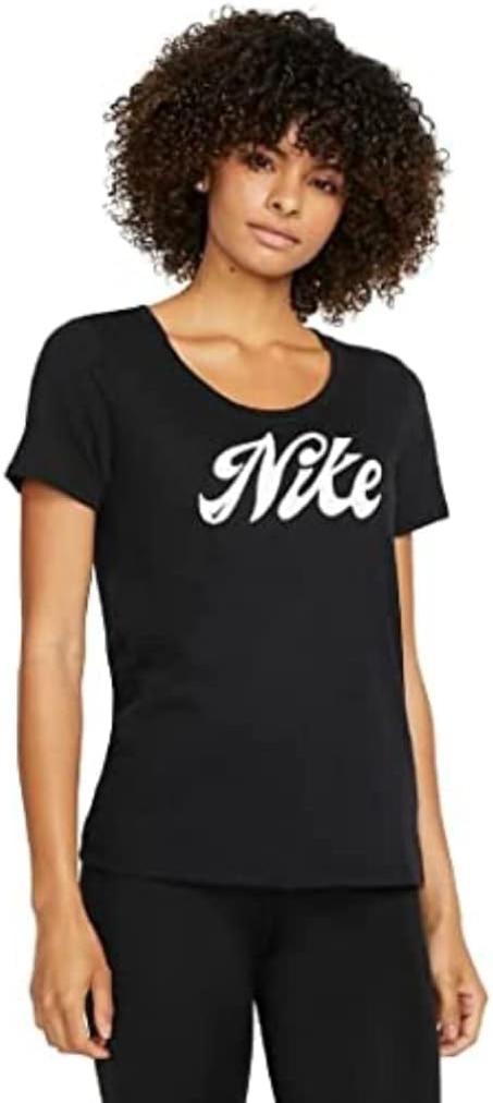 نايك تي شيرت دراي فيت سكريبت للنساء