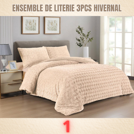 Ensemble de Literie  3PCS Hivernal Douillet et Chaleureux