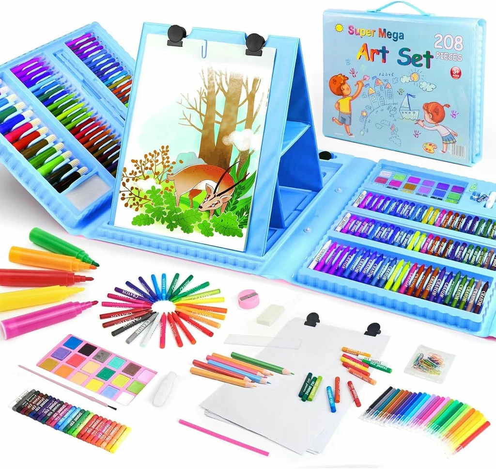 المجموعة الفنية الشاملة للاطفال (208 قطعة )