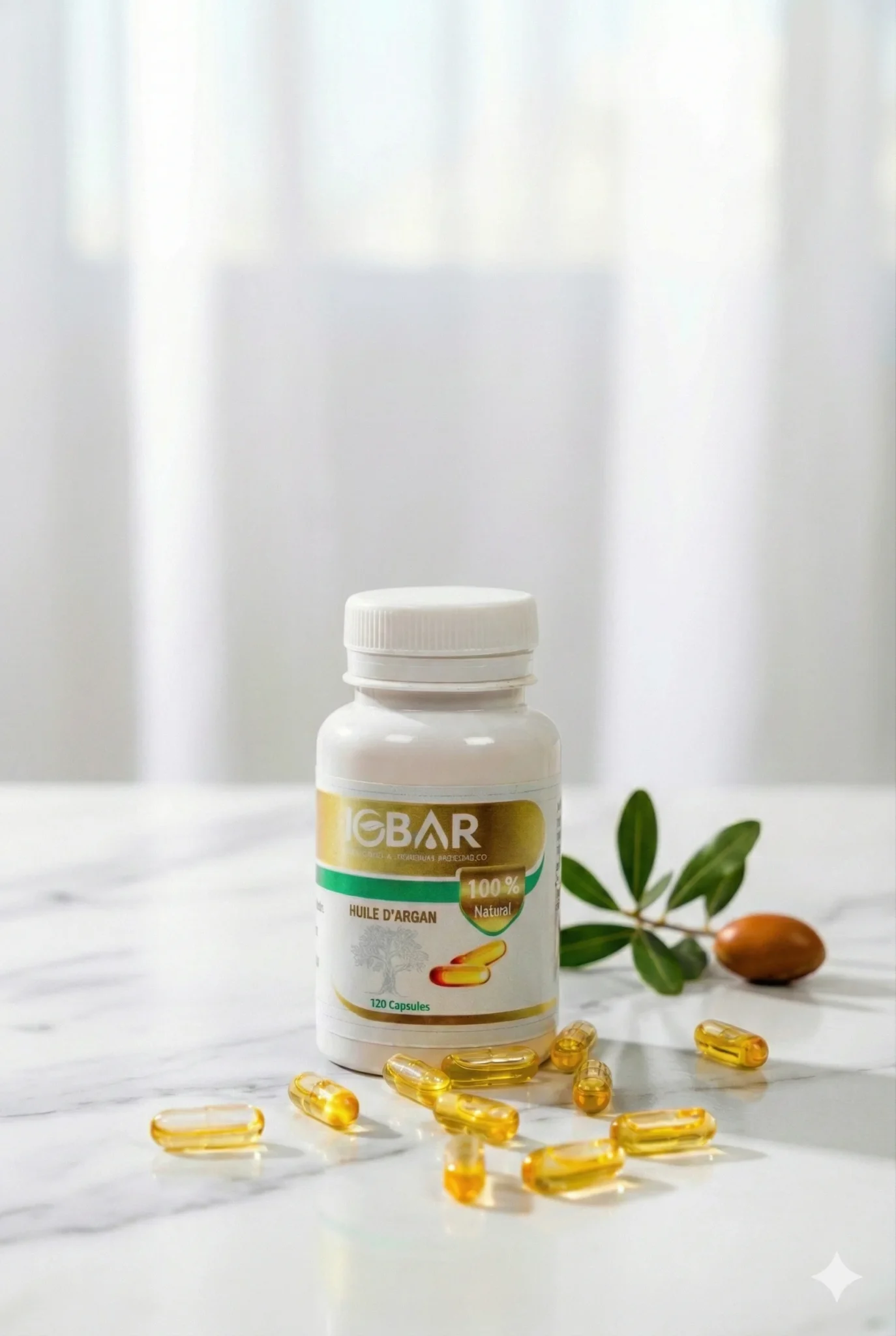 كبسولات زيت الأركان البكر – تغذية طبيعية 100% من قلب المغرب