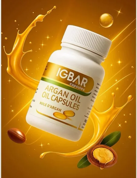 كبسولات زيت الأركان البكر – تغذية طبيعية 100% من قلب المغرب