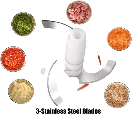 Manual Hand Press Vegetable Chopper, 1500 ml Capacity