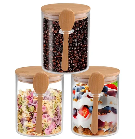 Borosilicate Glass Canister with Silicone Seal