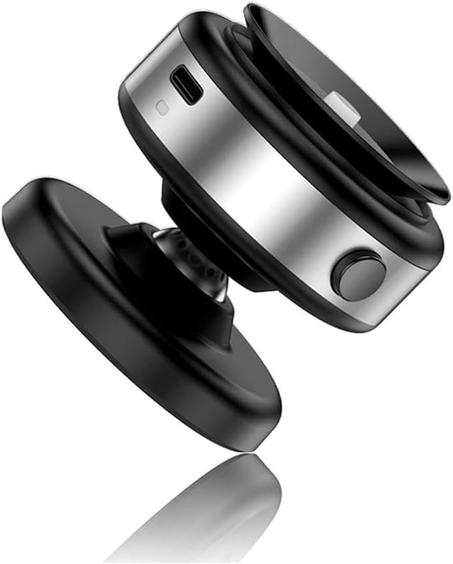 حامل جوال مغناطيسي كهربائي للسيارة دوار 360 درجة