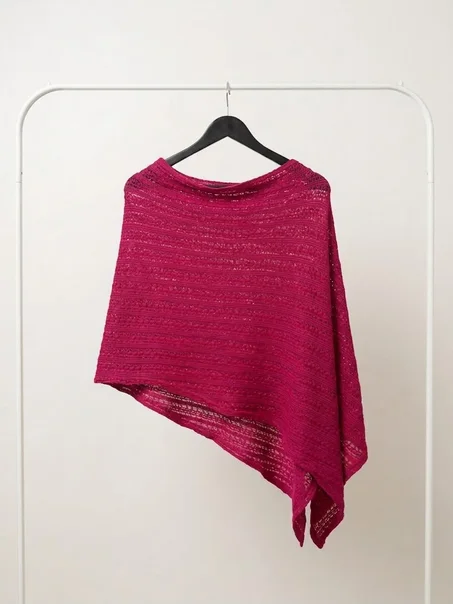 Poncho Rose Rouge
