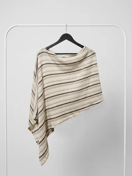 Poncho Rayures Sable