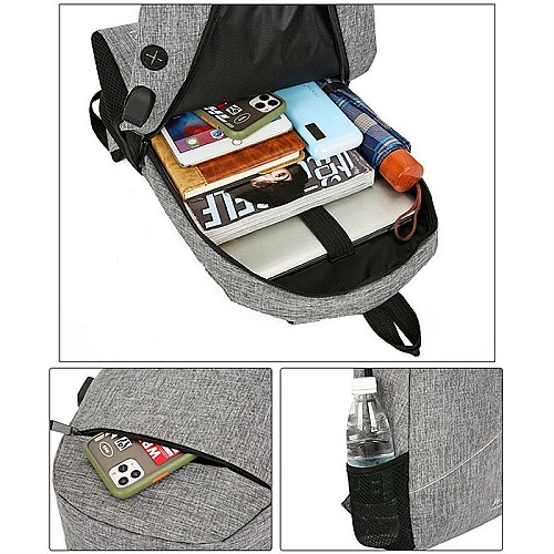 حقيبة ظهر مع شحن USB للرجال – تصميم عصري ومريح
