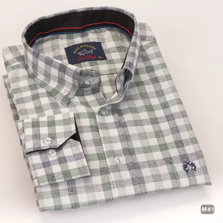 قميص كتان اكمام طويلة - M40