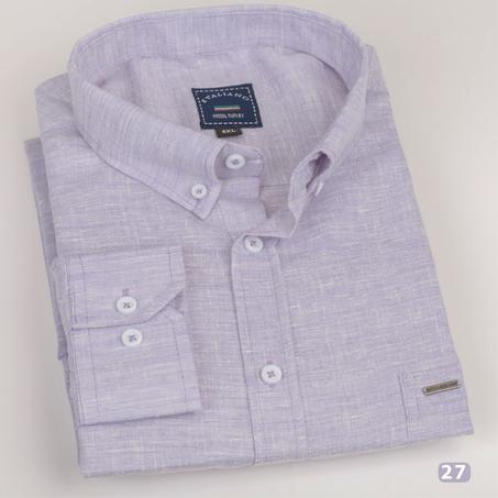 قميص كتان بيور اكمام طويلة - D20