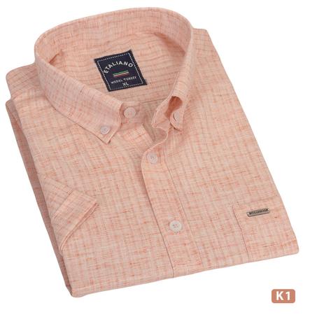 قميص كتان نص كم صيفي - K50