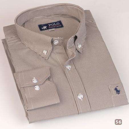 قميص مقلم قطن اكمام طويلة - L50