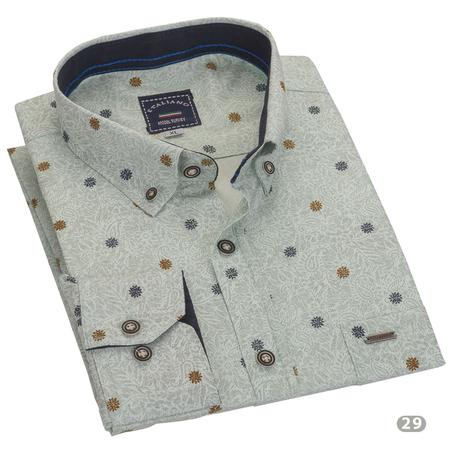 قميص هاواي قطني قصة كلاسيك كود - 190