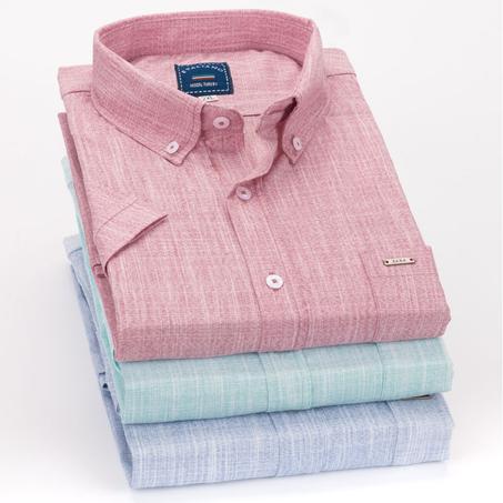 قميص كتان نص كم - K40