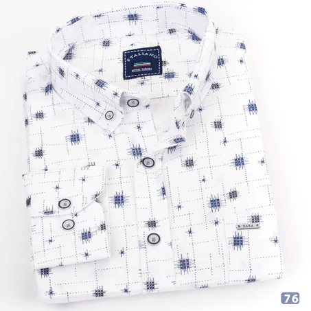 قميص هاواي قطني كم كامل - 175