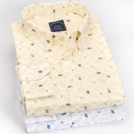 قميص هاواي قطني  كم كامل - 179