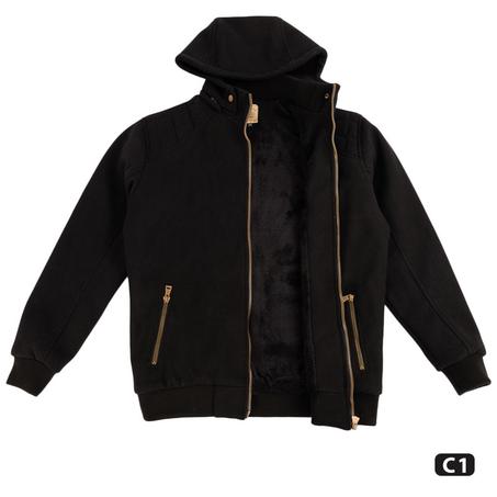 جاكيت رجالي جوخ مبطن فرو -كابيشو قابل للفك