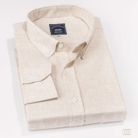 قميص كتان كم كامل -D30