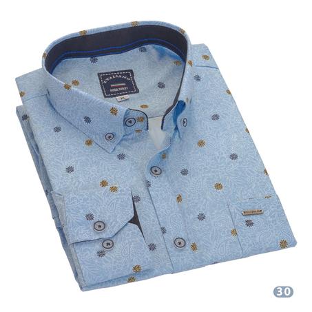 قميص هاواي قطني قصة كلاسيك كود - 190