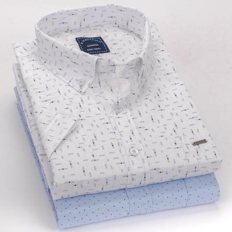 قميص هاواي قطني نصف كم - K10