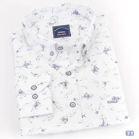 قميص هاواي قطني اكمام طويلة  170