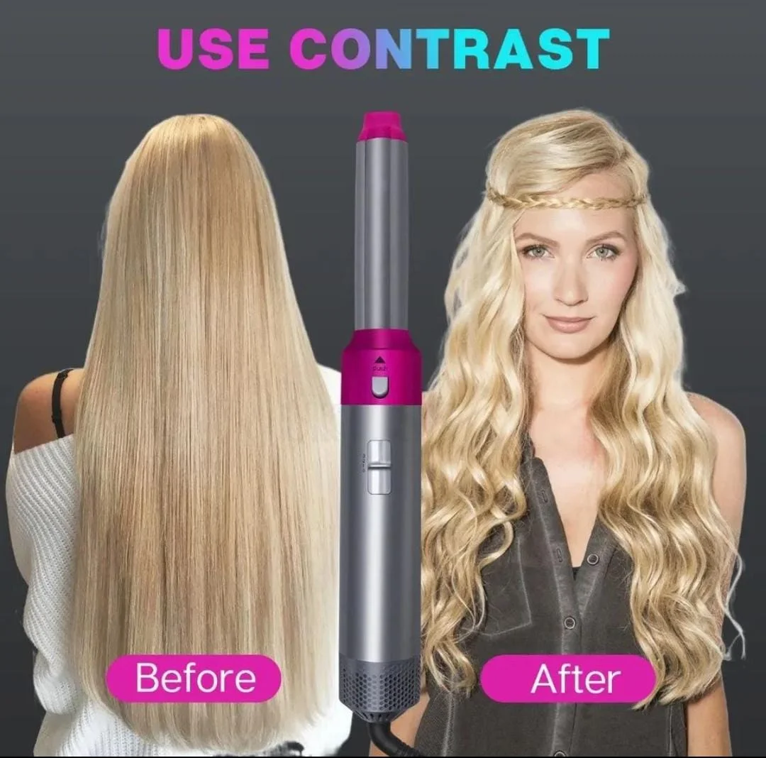 hot Air Styler 5in 1 الأصلي💯 غتهناي من صالونات التجميل لتسريح وتصفيف شعرك بأقل تكلفة و فأسرع وقت ...
