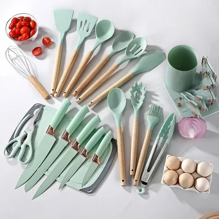 طقم أواني المطبخ السيليكوني الفاخر (copy)