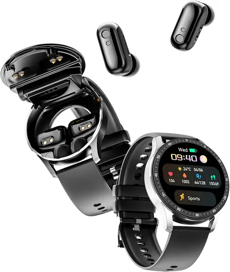 Smart Watch2 in 1 Build-in TWS :  ساعتك و سماعاتك في جهاز واحد!