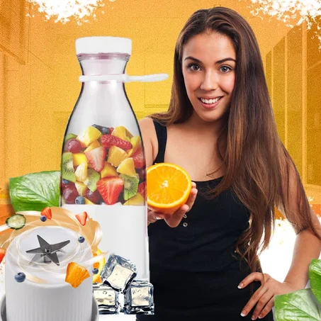 Portable electric juice blender