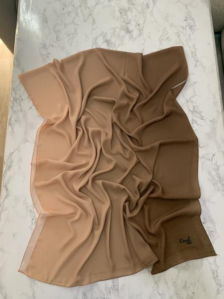 Chale crêpe de soie dégradé