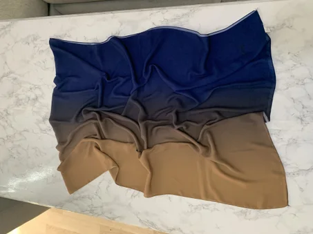 Chale crêpe de soie dégradé