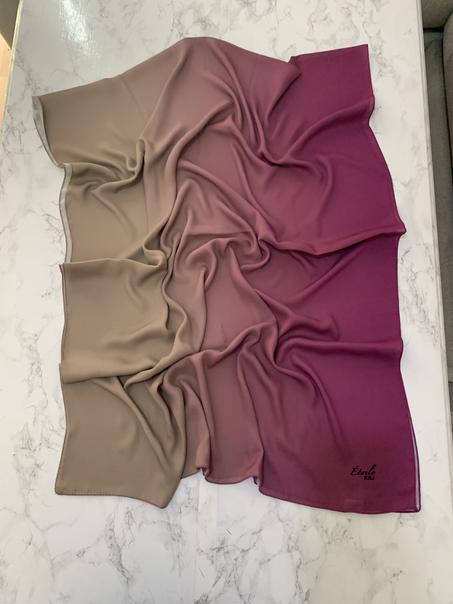 Chale crêpe de soie dégradée