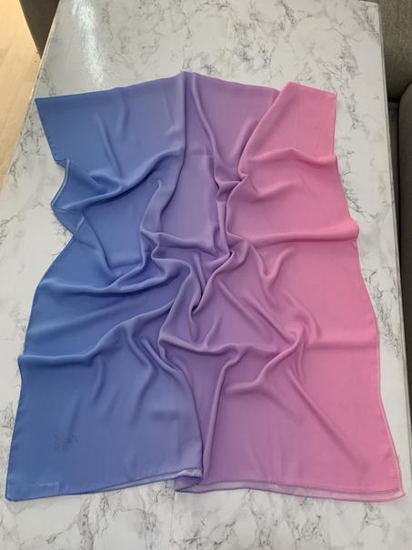 Chale crêpe de soie dégradé