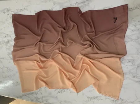 Chale crêpe de soie dégradé