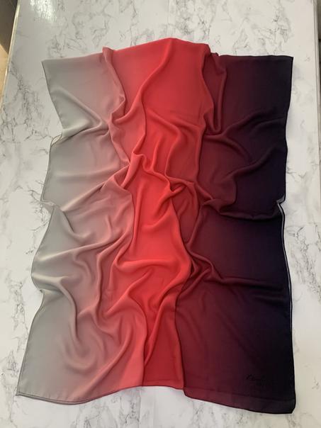 Chale crêpe de soie dégradée