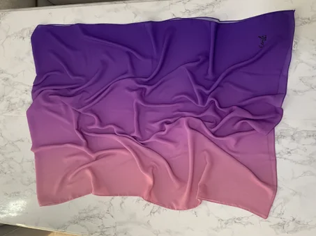 Chale crêpe de soie dégradé