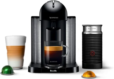 Cafetière et expresso Nespresso Vertuo de Breville Aeroccino, noir