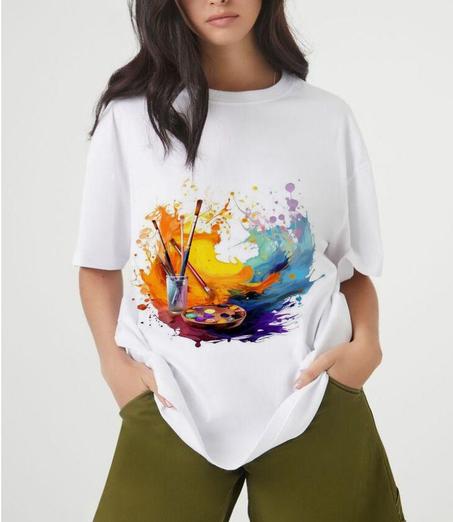 T-shirt enseignant palette d'artiste personnalisé