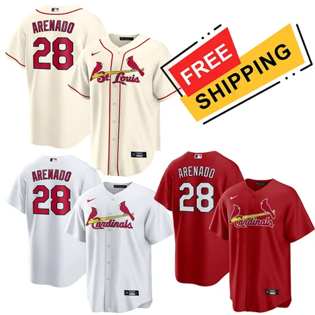 Men's St. Louis Cardinals Nolan Arenado #28 Stitched Jersey M-3XL 2022