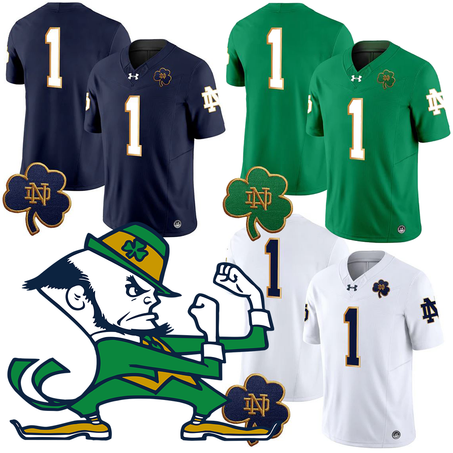 #1 Team Notre Dame Fighting Irish 2024 Stitched Jersey
