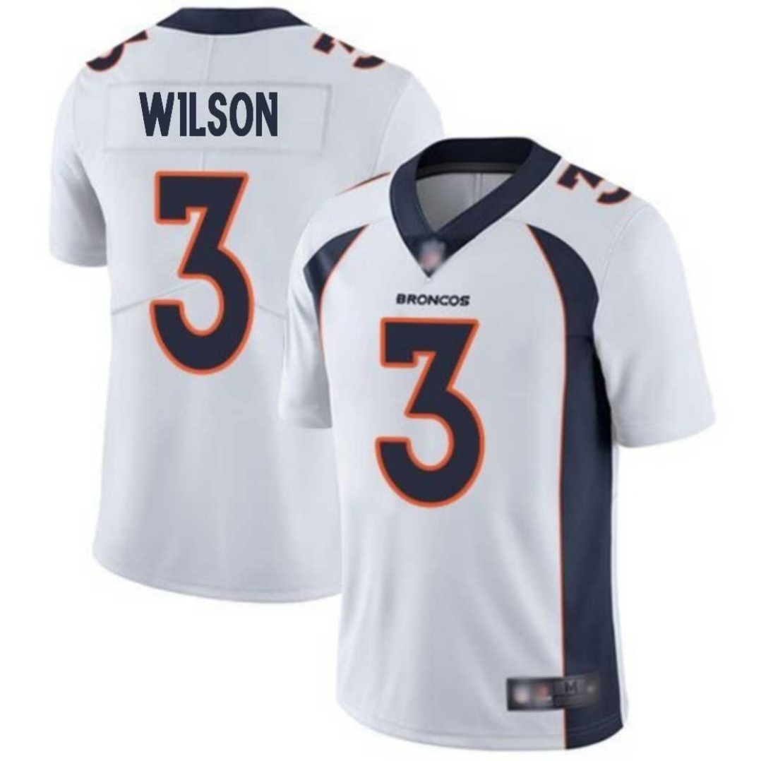 Limited Men's Russell Wilson Navy Blue Home Jersey - #3 Football