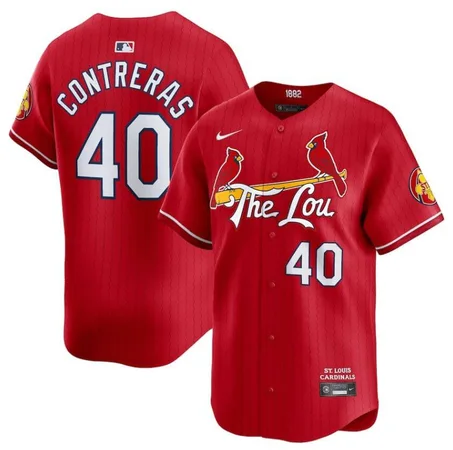 St. Louis Cardinals Red 2024 City Connect #40 Willson Contreras Stitched Jersey